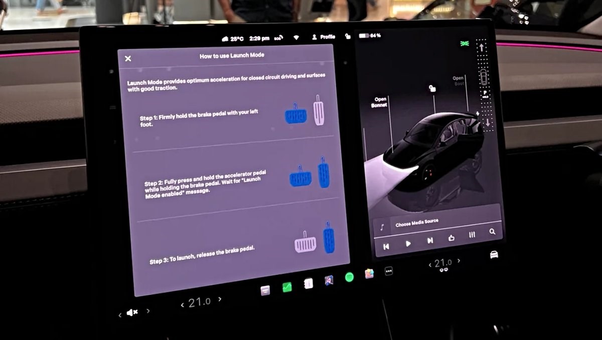 Tesla Model Y launch mode