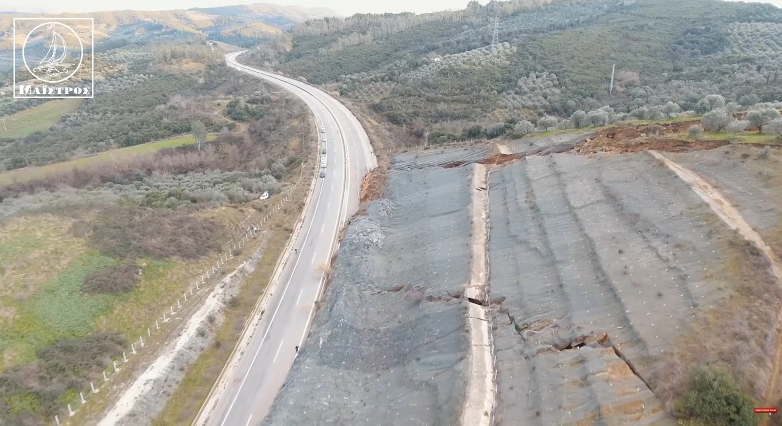 Ιονία Οδός κατολίσθηση
