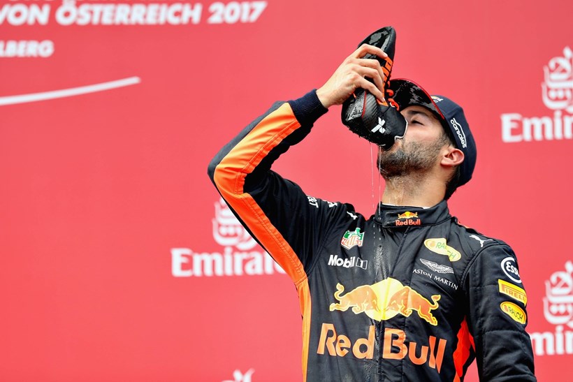 Daniel Ricciardo Red Bull Shoey