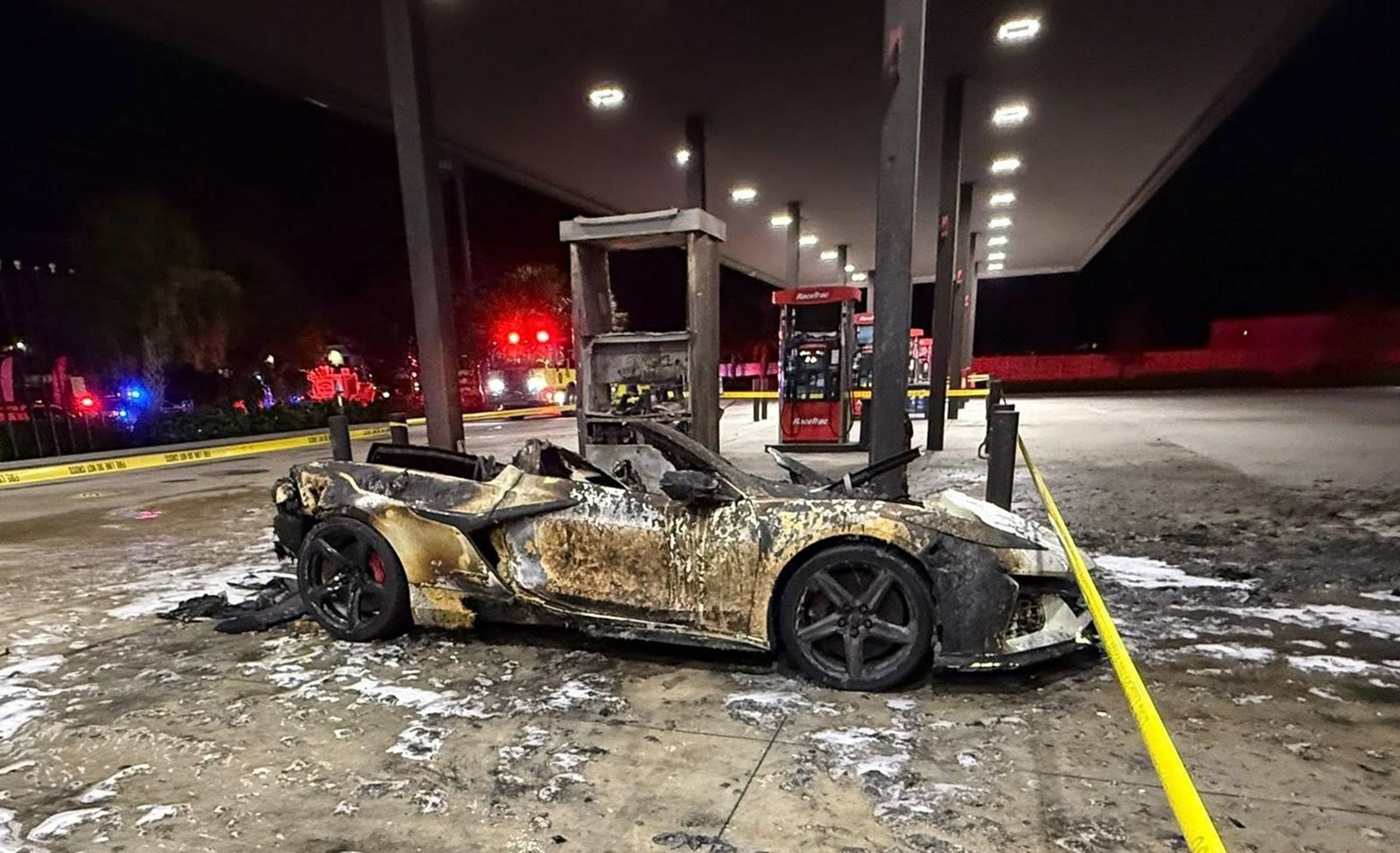 Chevrolet Corvette fire