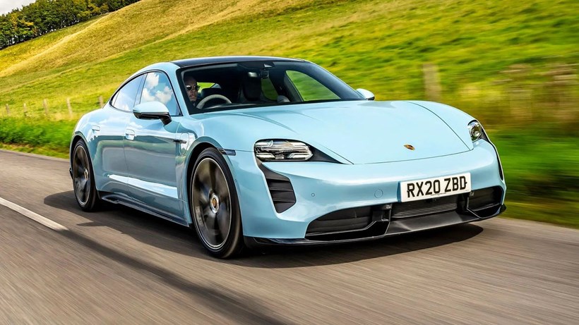 Aerodynamic Porsche Taycan