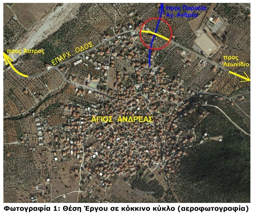 Άστρος Κυνουρίας διαπλάτυνση διαστάυρωσης