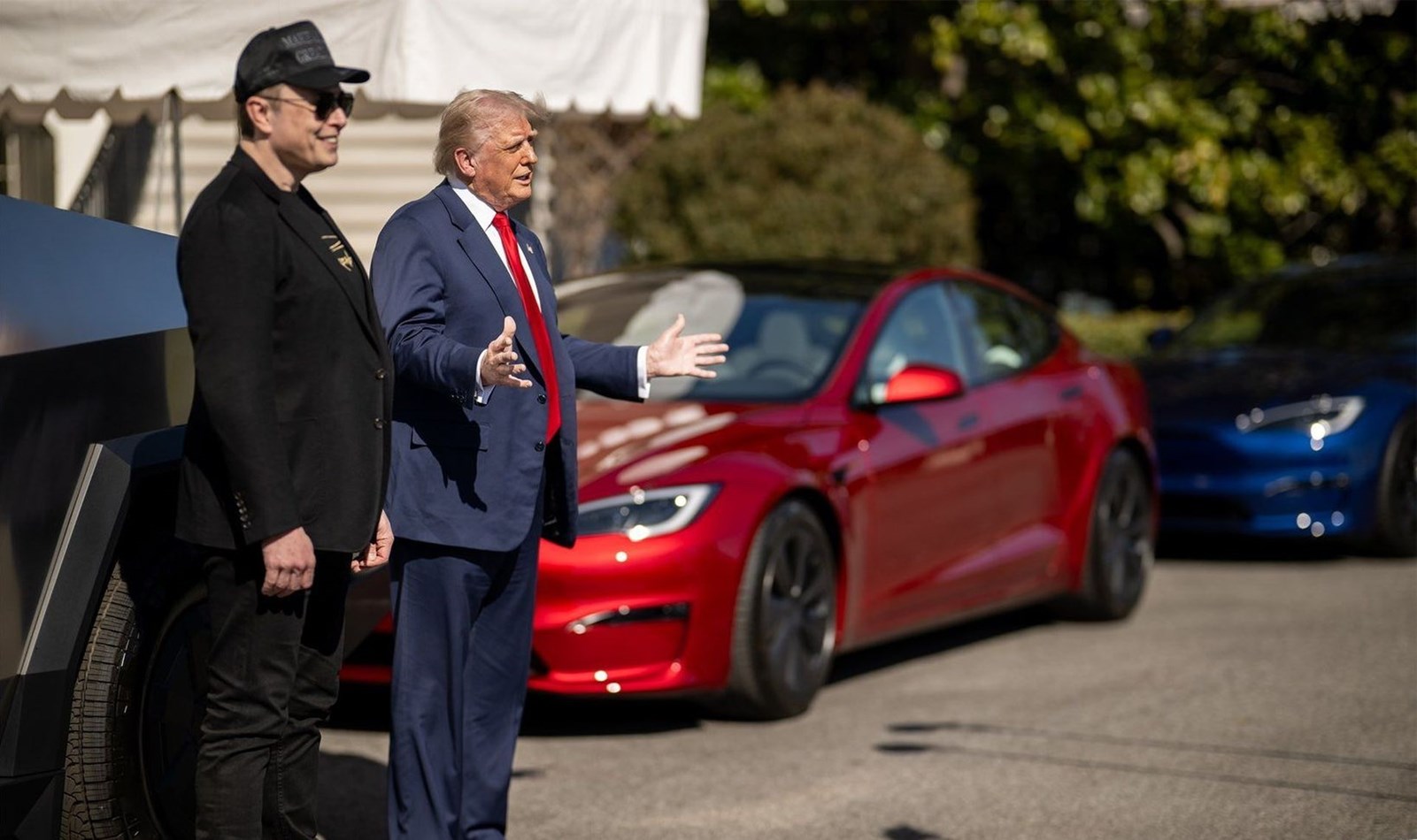 Elon Musk Donald Trump Tesla Model S