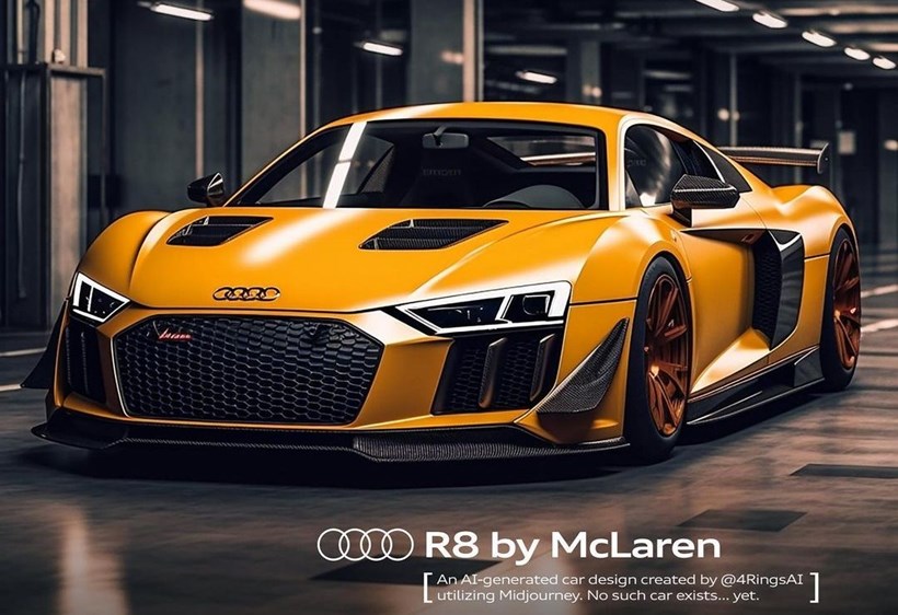 Audi R8 McLaren AI Image 4rings