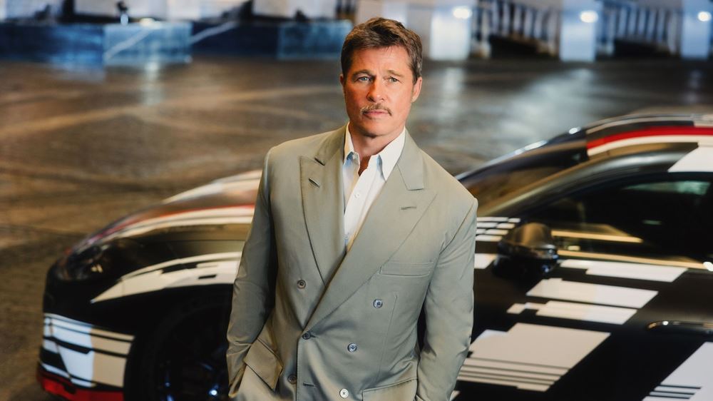 Mercedes-AMG GT 4-door coupe Brad Pitt George Russell