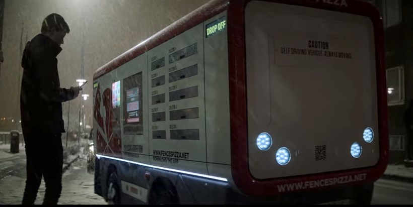 Black Mirror Cars Autonomous Pizza Delivery