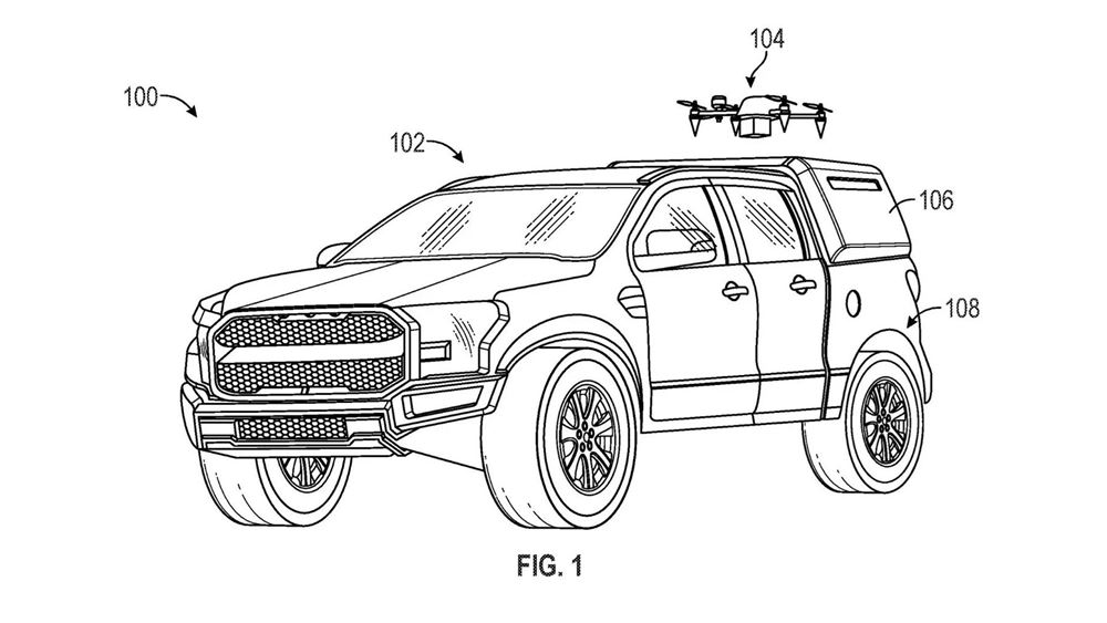 Πατέντες Ford για συνεργασία drones και αυτοκινήτων