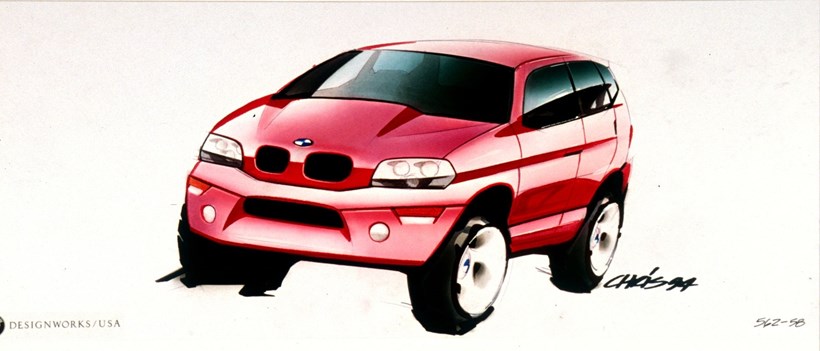 Ένα από τα πρώτα σχέδια της Designworks για BMW X