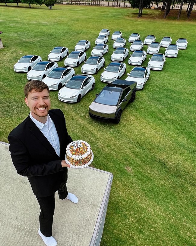 Mr Beast Giveaway 26 Tesla
