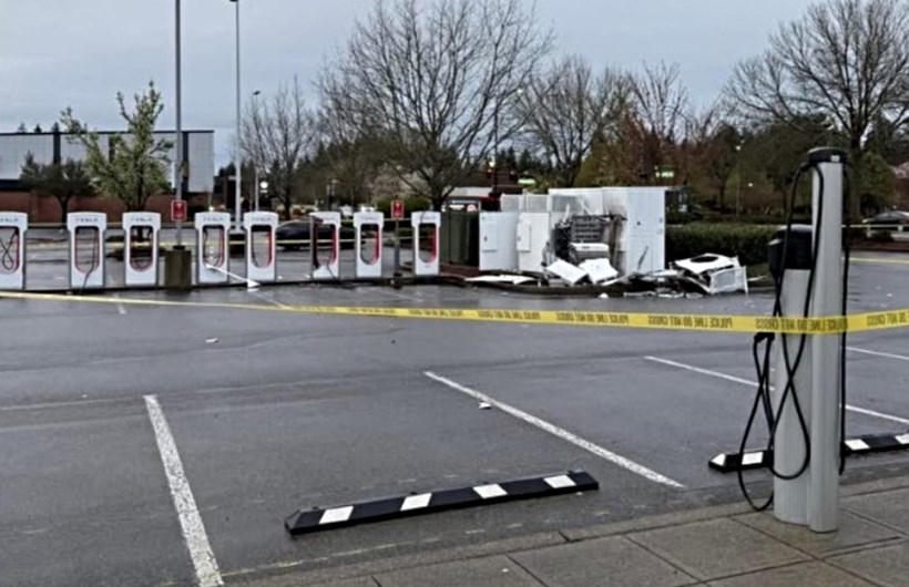 Tesla Supercharger Washington bombing