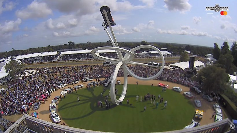 Porsche Κεντρικό Γλυπτό Goodwood 75 χρόνια