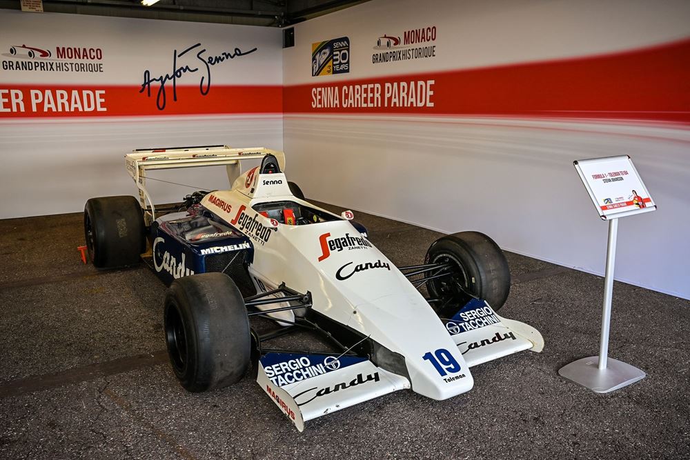 Ayrton Senna παρέλαση Monaco Grand Prix ιστορικών μονοθεσίων