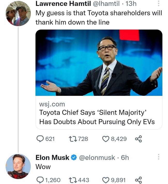 Akio Toyoda - Elon Musk