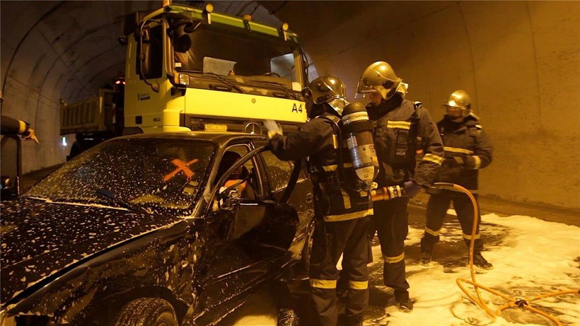 Ολυμπία Οδός ρεαλιστική άσκηση πυροσβεστικής