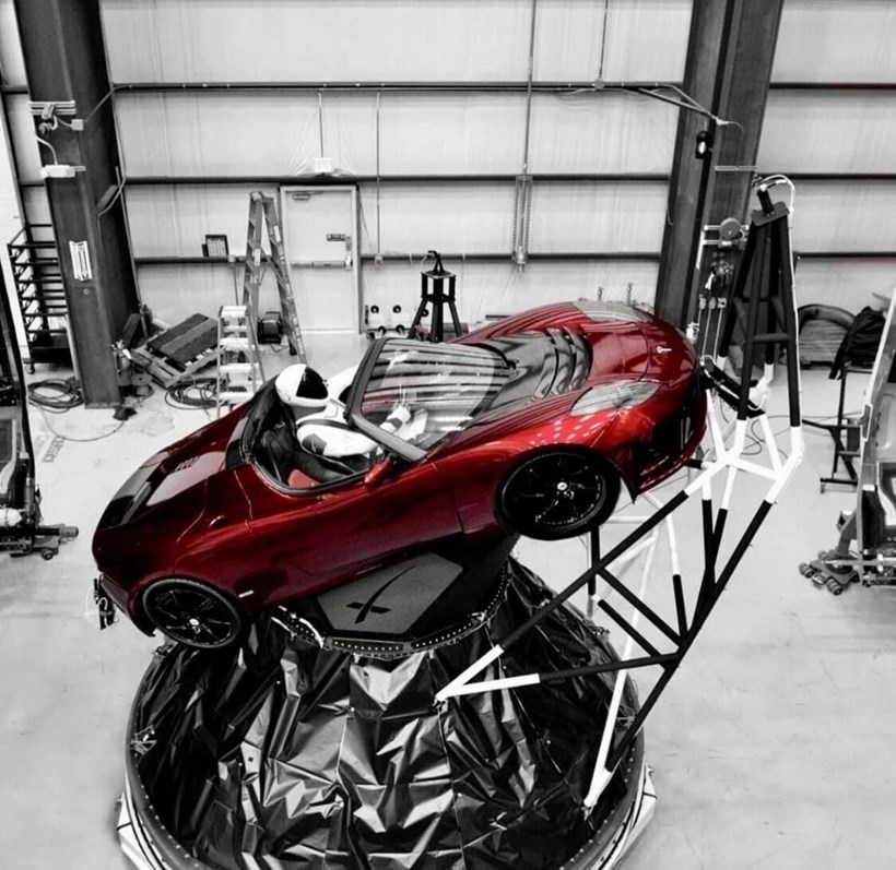 Tesla Roadster Space