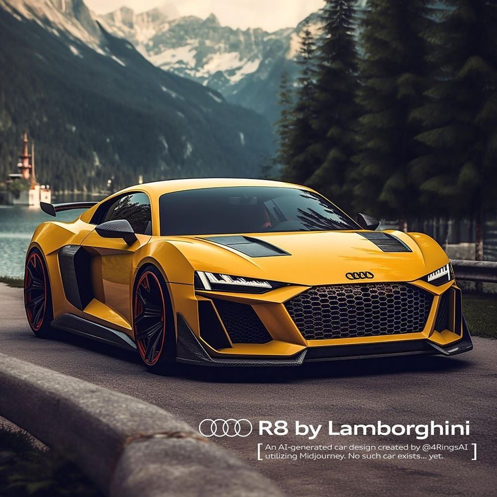 Audi R8 Lamborghini AI Image 4rings