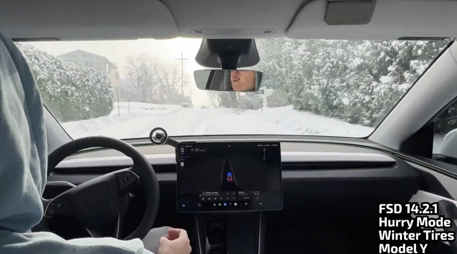 Tesla FSD snow