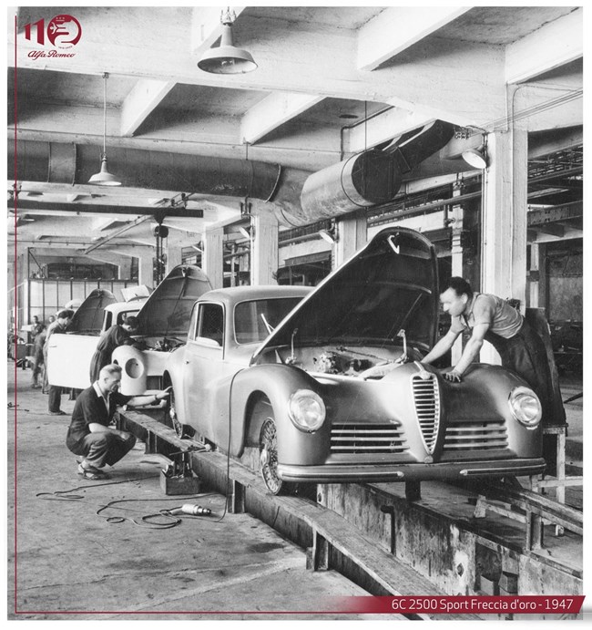 Συναρμολόγηση της Alfa Romeo 6C 2500 Sport Freccia d'oro το 1947