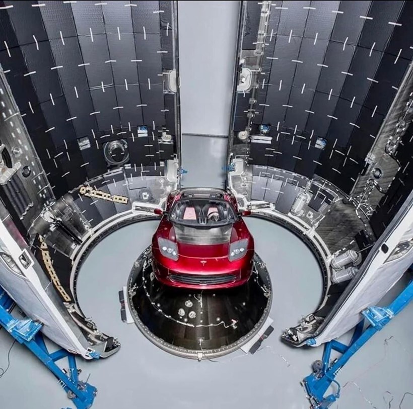 Tesla Roadster Space