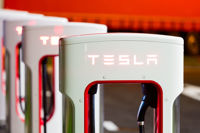 Tesla supercharger station
