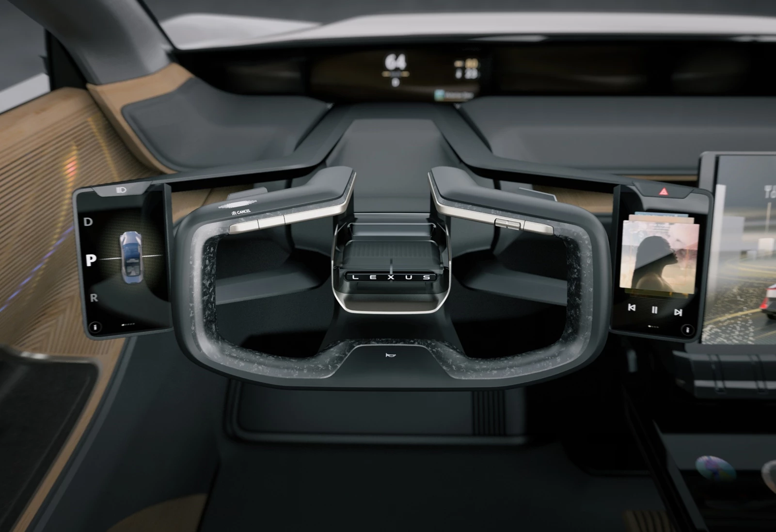Τιμόνι yoke στο πρωτότυπο LexusLF-ZL