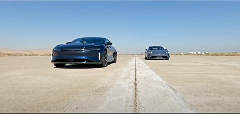 Lucid Air Porsche Taycan U-Drag