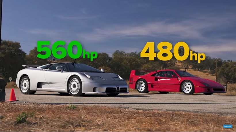 Bugatti EB110 vs Ferrari F40