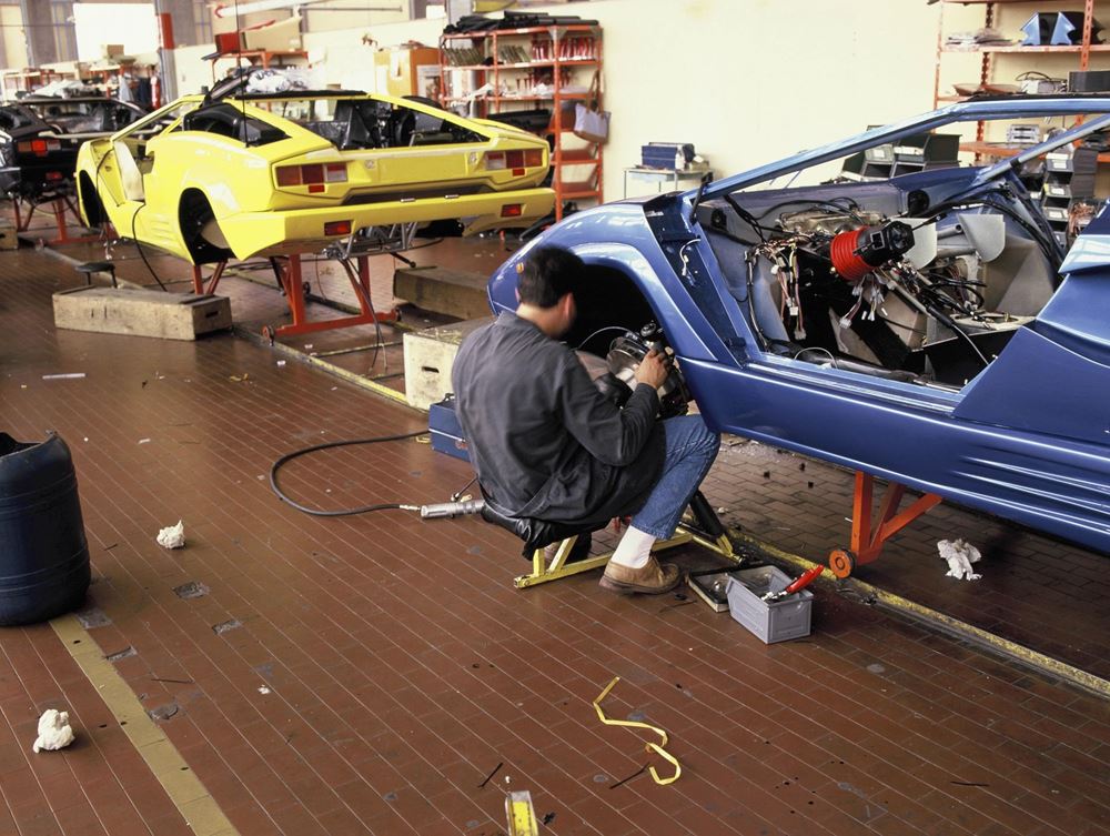 Lamborghini Countach γραμμη παραγωγής