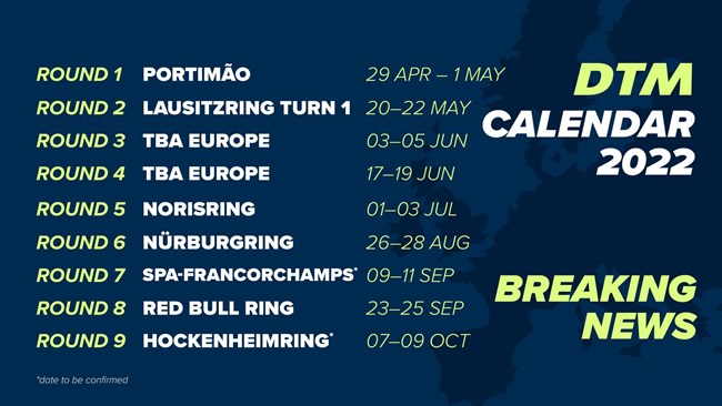 DTM Calendar