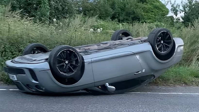 Supercar trailer accident