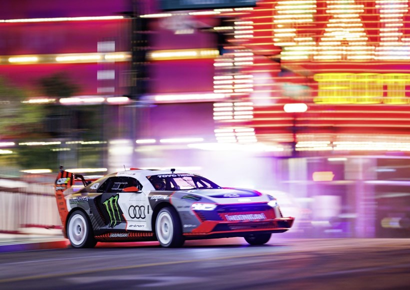 Ken Block ELECTRIKHANA Las Vegas Audi S1 HOONITRON