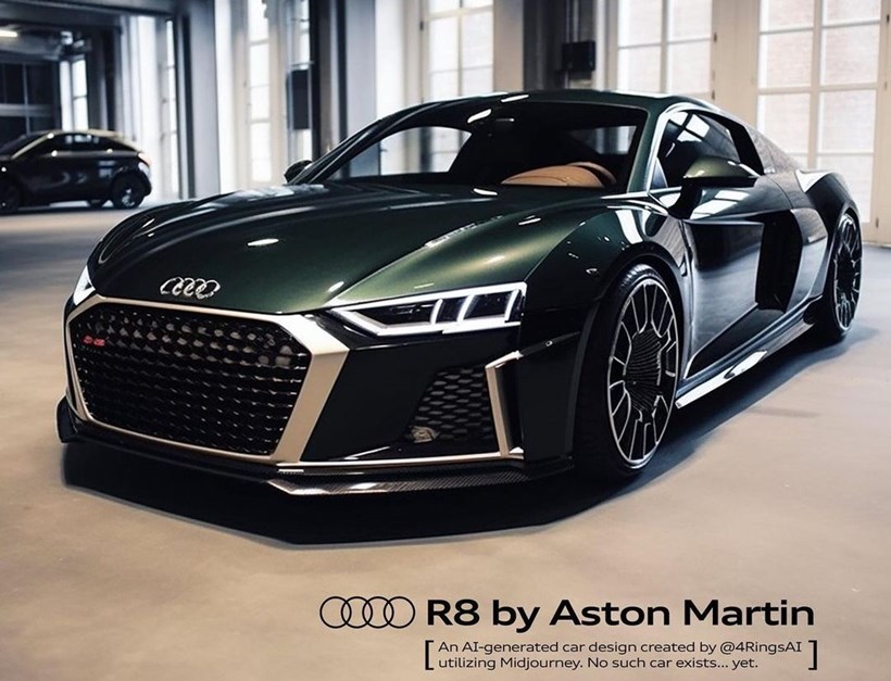 Audi R8 Aston Martin AI Image 4rings