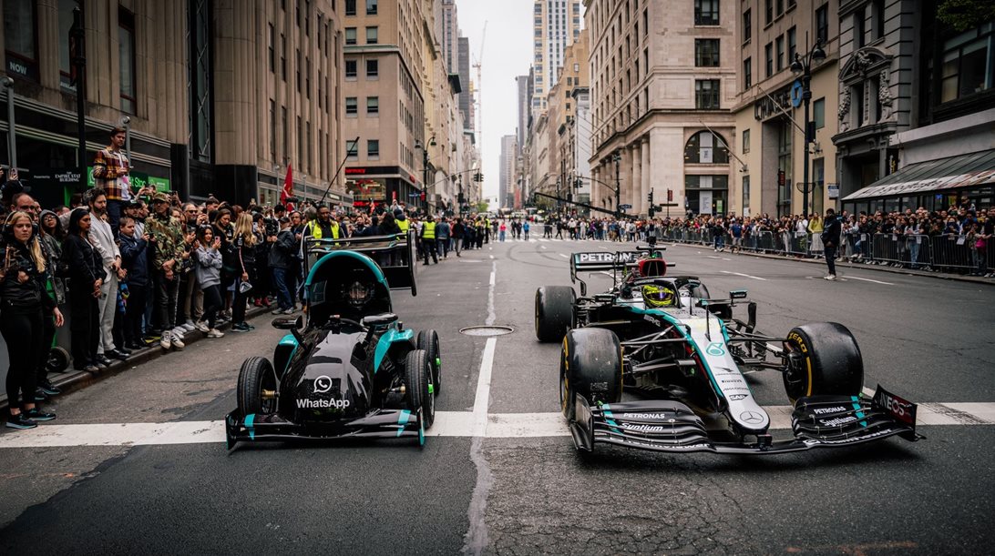 Ο Lewis Hamilton αναστάτωσε την Νέα Υόρκη-βγήκε με το μονοθέσιο στους δρόμους της πόλης (video)