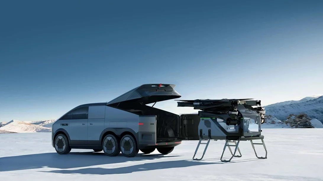 Πρεμιέρα στην CES 2025 για το εξάτροχο minivan με drone της Xpeng (video)