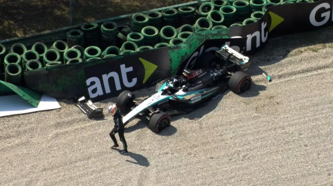 F1: Ατύχημα της Mercedes στην Monza (video)
