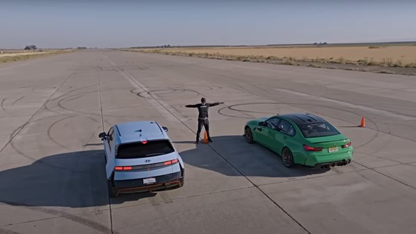 Μεγάλη κόντρα U-drag μεταξύ BMW M3 CS και Hyundai Ioniq 5 N (video)