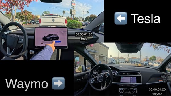 Αποκαλυπτικό video: Αυτόνομο Tesla εναντίον αυτόνομου ταξί Waymo