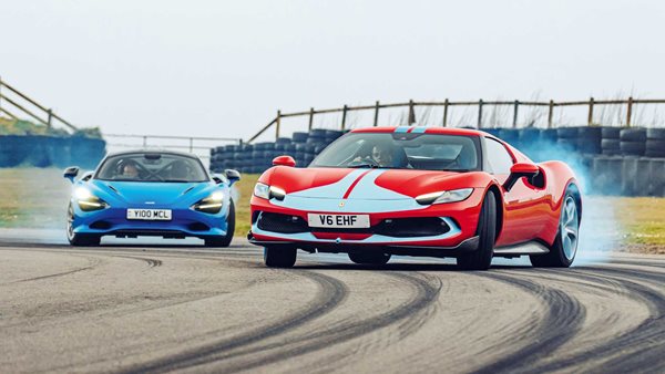 Ferrari εναντίον McLaren και καμένα ελαστικά στην άσφαλτο