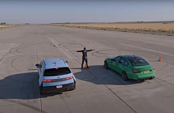 Μεγάλη κόντρα U-drag μεταξύ BMW M3 CS και Hyundai Ioniq 5 N (video)