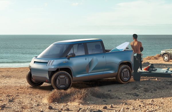 To Telo είναι ηλεκτρικό pick up στις διαστάσεις Mini αλλά με καρότσα Hummer