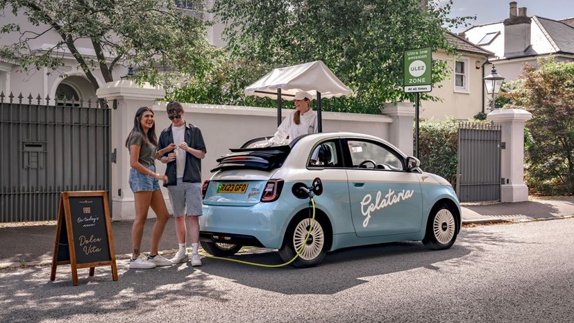 Fiat 500e Gelateria παγωτατζίδικο