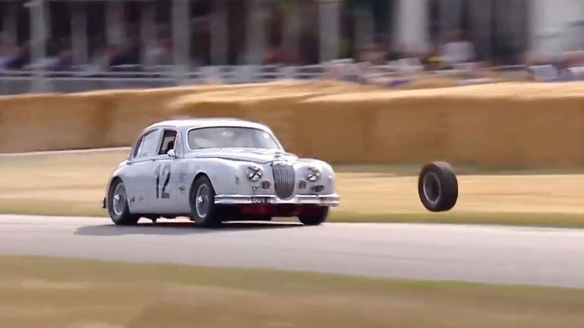 Jaguar MK1 ατύχημα Goodwood