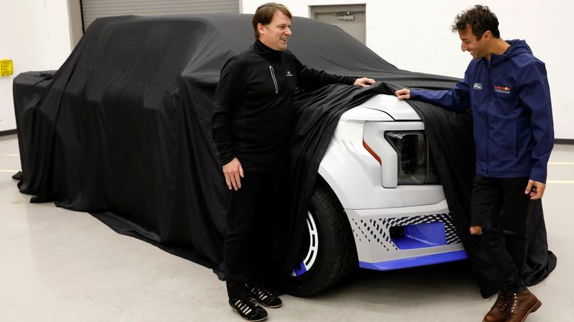 Jim Farley Daniel Ricciardo Ford F-150 Lightning