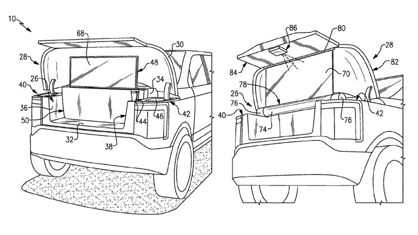 Ford frunk screen patent