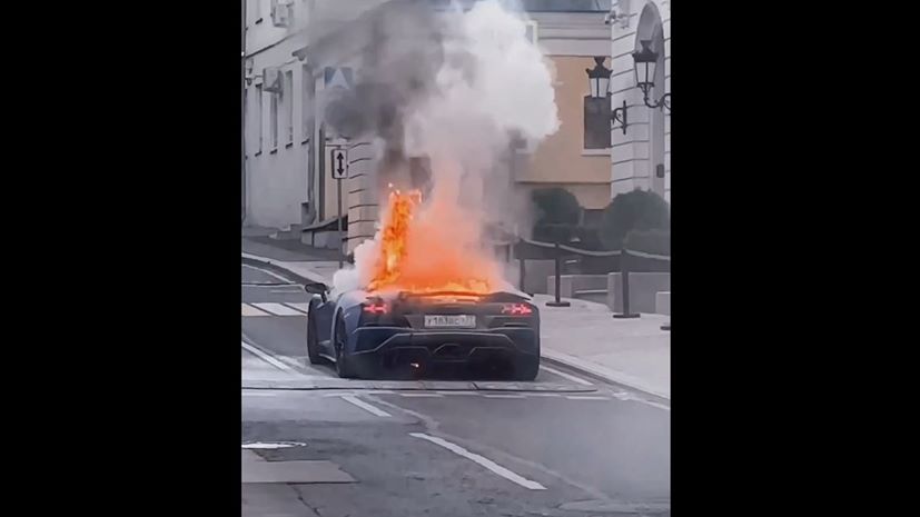Lamborghini Aventador Φωτια στο Instagram