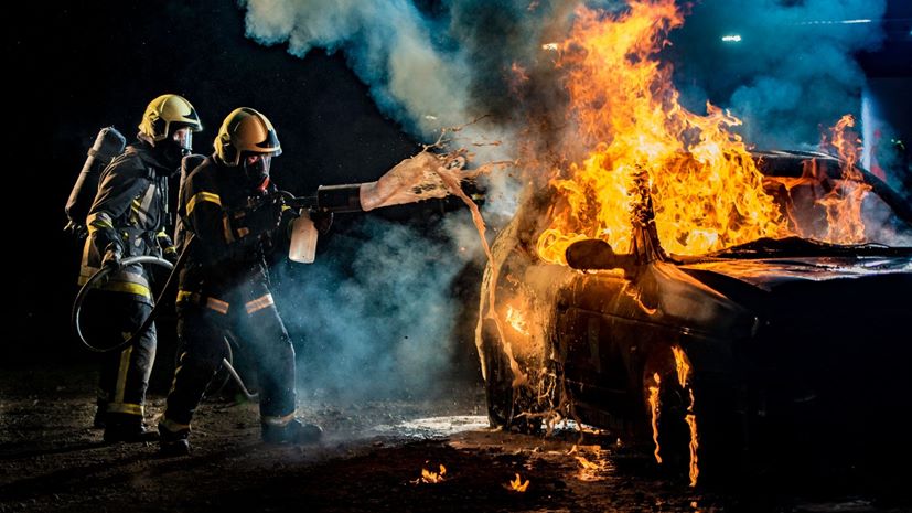 cars on fire