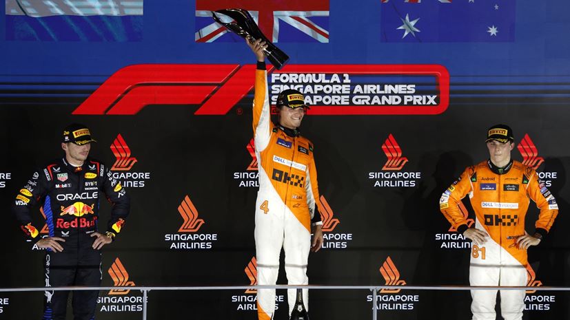 Lando Norris βάθρο F1 GP Σιγκαπούρης