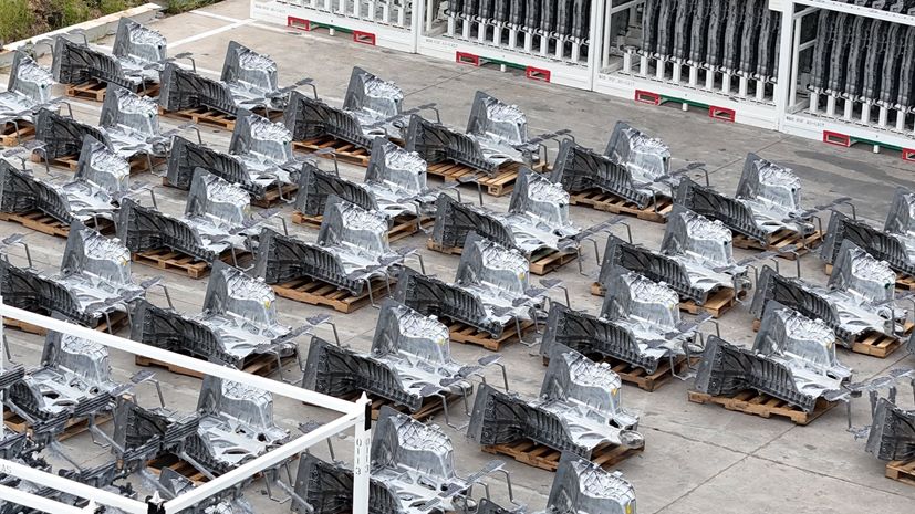 Tesla Cybercab castings