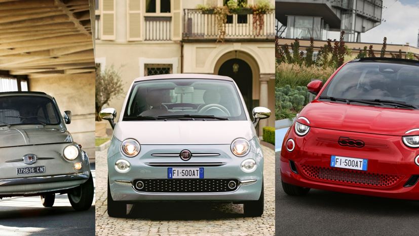 Fiat 500 τρεις γενιές
