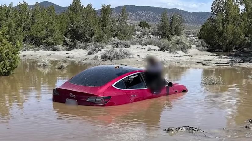 Tesla Model 3 έπεσε σε λίμνη